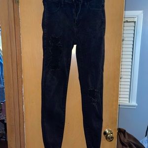 black american eagle super stretch high waisted jeans